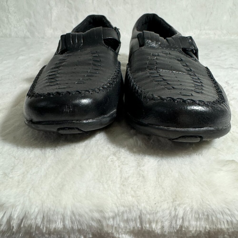 Dr. Scholl's E1P-01 Black Leather Slip On Loafer Women Size 9W - Picture 3 of 9